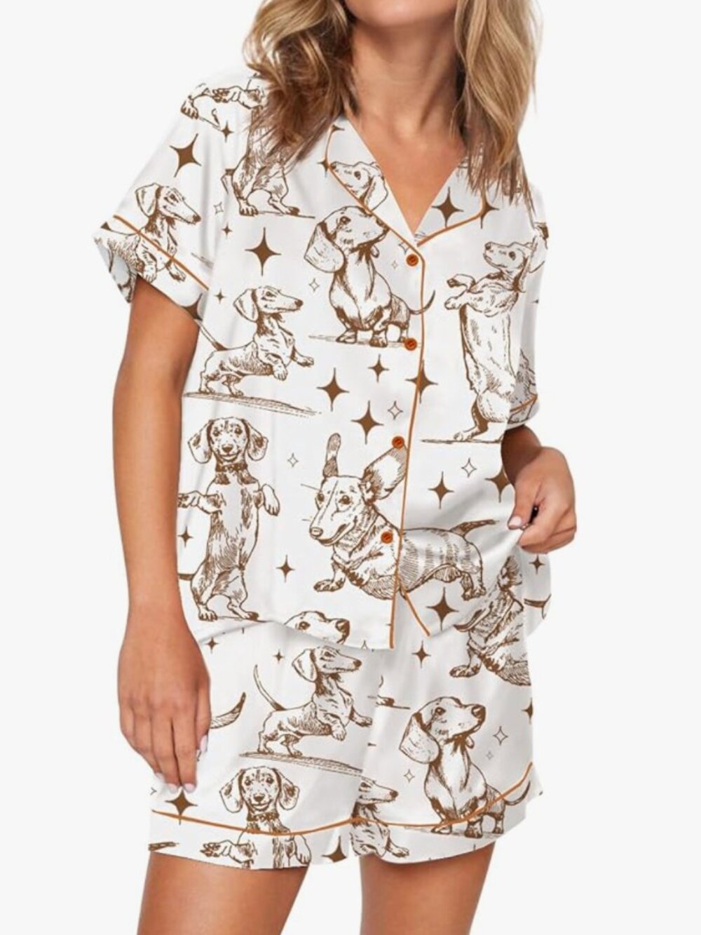 Daschund PJ Set | NWT Short Sleeve and Shorts Pajama Sleep Set